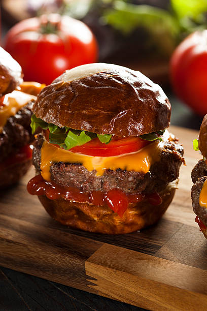 istock Homemade Cheeseburger Sliders with Lettuce 492625705