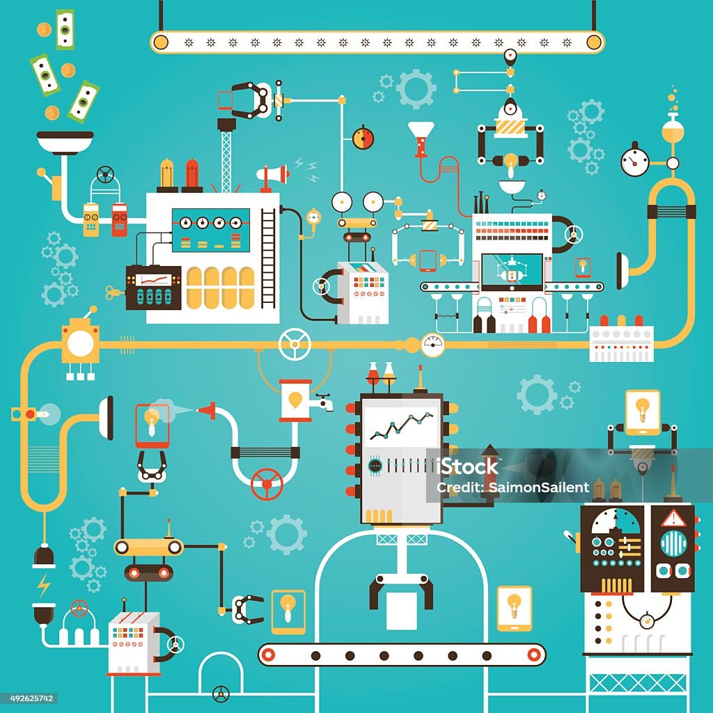 Computer Tablets Manufacturing Tablet Pc Manufacturing Stock Illustration - Download Image Now ...
