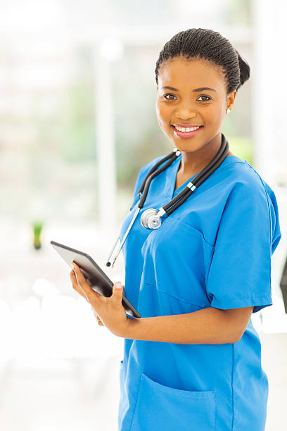 istock african american medical worker with tablet computer 492626941