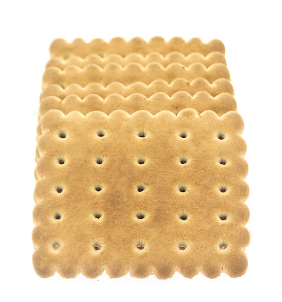 istock Tasty cookies isolated on white 492627521