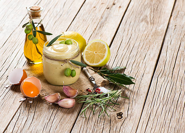 istock Mayonnaise sauce and food ingredients 492627586