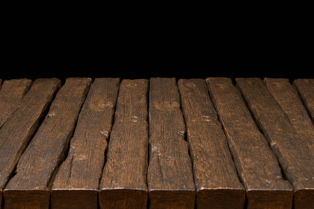 istock Wooden top and dark space 492627748