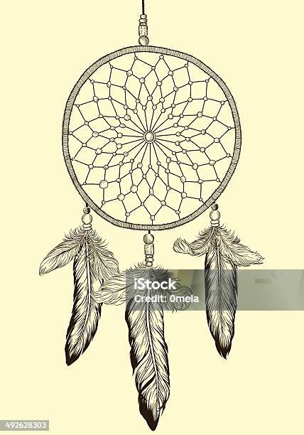 Dream Catcher Vector Stock Illustration - Download Image Now - Abstract, Animal Markings, Art Product