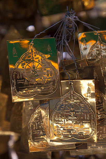 Gold panels in the temple Wat Phra That Doi Kham