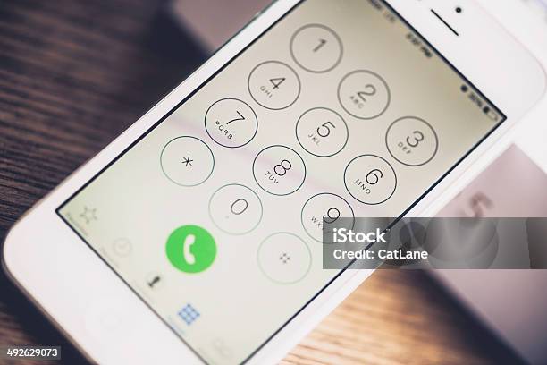 Technology Iphone5 Showing Dial Number Screen Stock Photo - Download Image Now - Telephone Number, Mobile Phone, Dialing