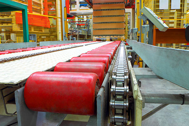 The automatic transfer line in shop of industrial 