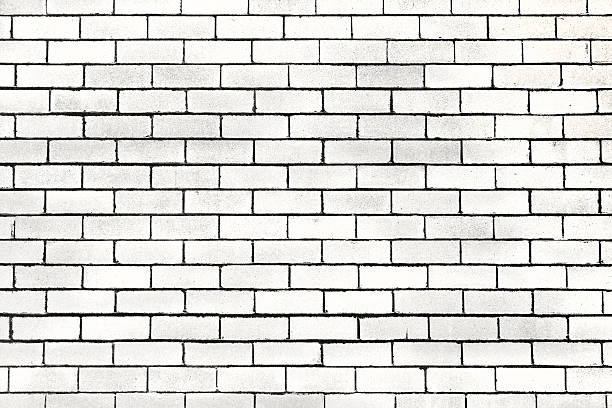 istock Black and white brick wall, abstract background with copy space 492629490