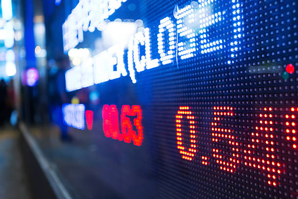istock Display of Stock market quotes 492630089