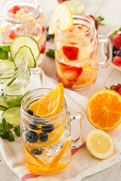 istock Healthy Spa Water with Fruit 492631575