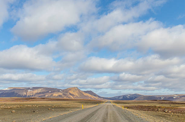 Road 870 from Kopasker to Raufarhofn in Iceland stock photo
