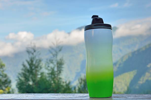 istock Mountains place to rest time and hot coffee mug 492640876