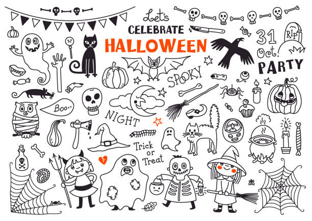 Halloween vettoriale Set di elementi di Design - illustrazione arte vettoriale