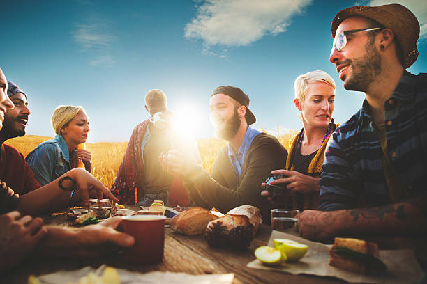 Diverse People Friends Hanging Out Happiness Concept