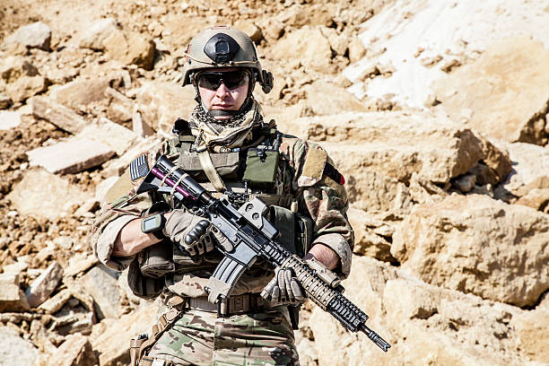 istock Army ranger in the mountains 492646732