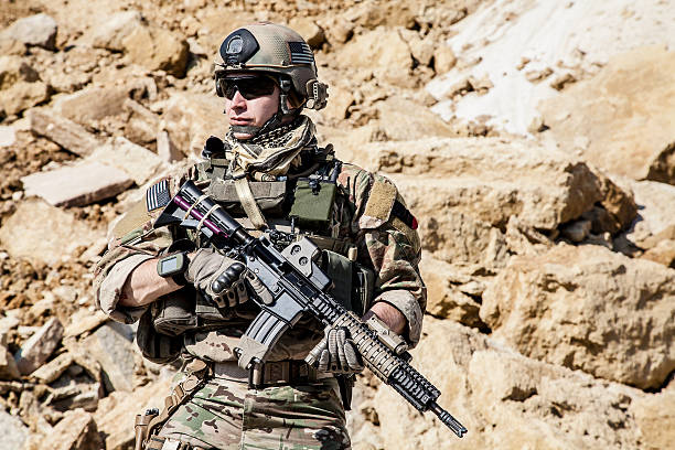istock Army ranger in the mountains 492646746