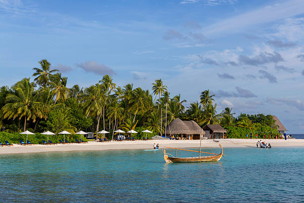 Maldives island stock photo