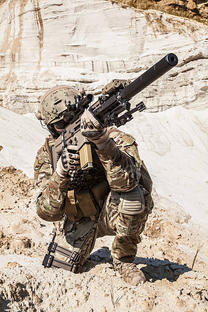 istock Army ranger in the mountains 492646848