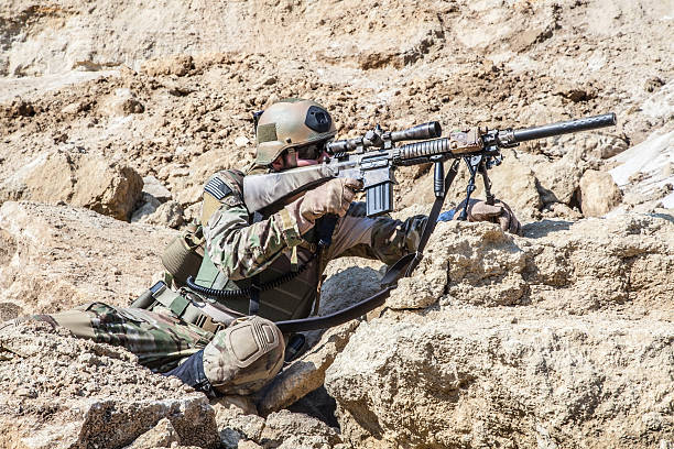 istock Army ranger in the mountains 492646942