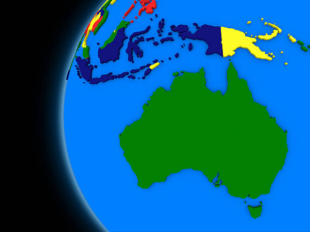 istock Australian continent on political Earth 492647430