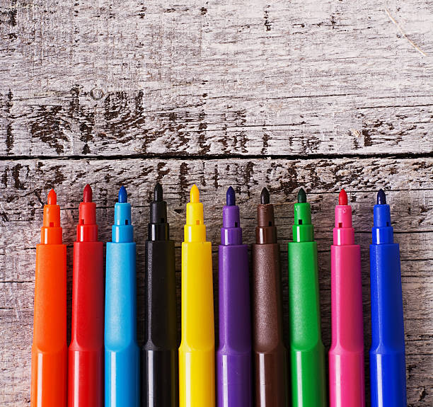 istock background of colored markers 492648392