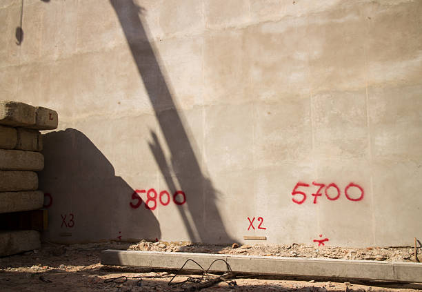 istock Horizontal Shadow of Crane with Concrete Slabs 492650142