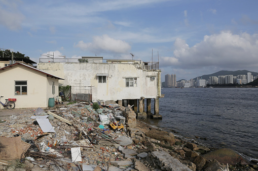 the fishing village of Lei Yue Mun in Hong Kong