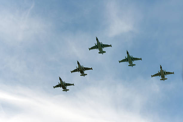 istock Group of airplanes Sukhoi Su-25SM 492654382