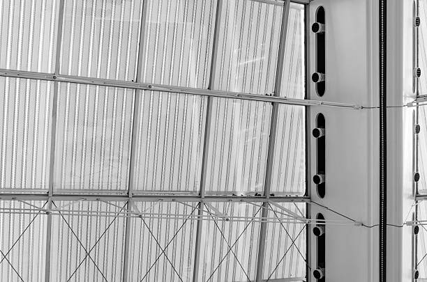 istock Roof Structure Detail (Black and White) 492656126