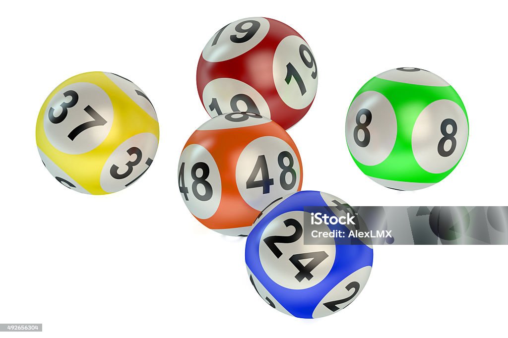 lottery balls lottery balls isolated on white background Sports Ball Stock Photo