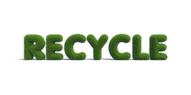 istock Symbols Recycle made of green grass 492665466