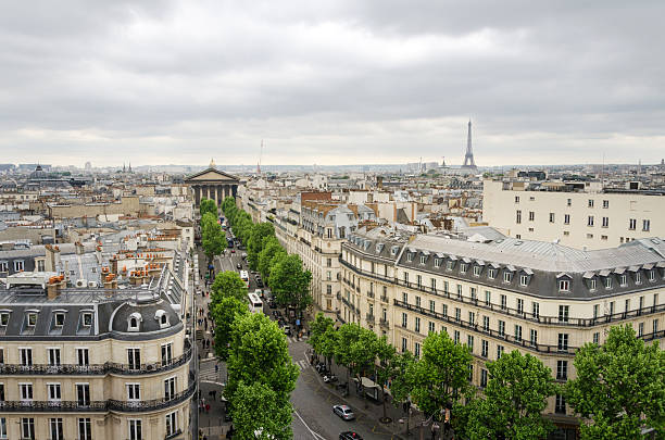 istock Madeleine Church, Eiffel Tower with Paris Skyline 492665662