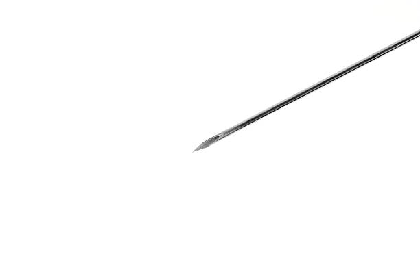 istock Close-up medical needle on isolated white background 492666748