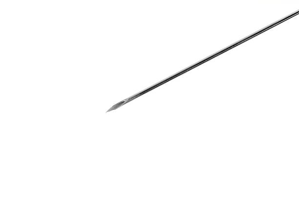 istock Close-up medical needle on isolated white background 492666958