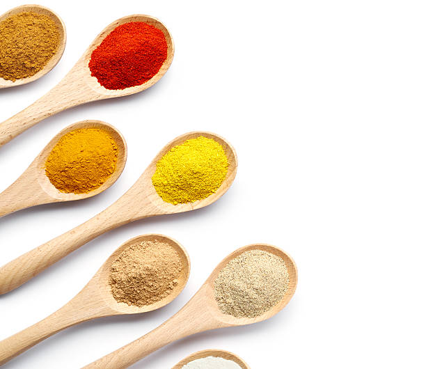 istock Spices Powder on Wooden Spoons 492667392