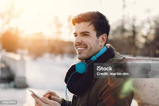 Winter Stock Photo - Download Image Now - Scarf, Winter, Telephone