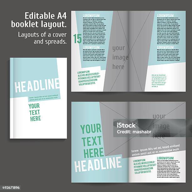 A4 Text Layout Example A4 Book Layout Design Template Stock Illustration - Download Image Now ...