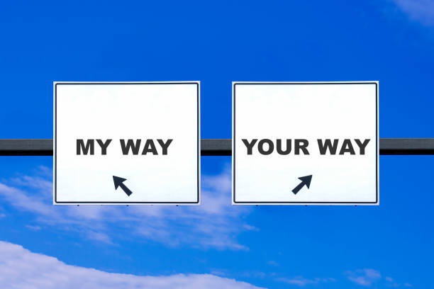istock My Way Your Way , Road Sign 492673072