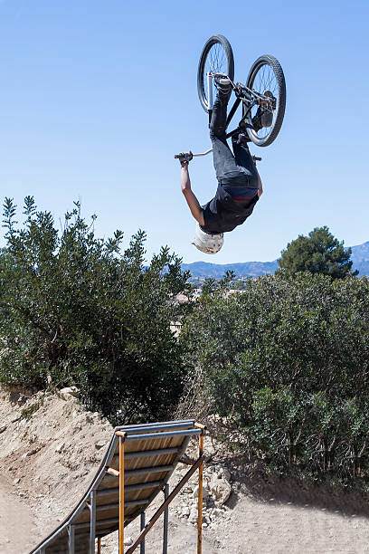 istock jumping with BMX bike 492673142