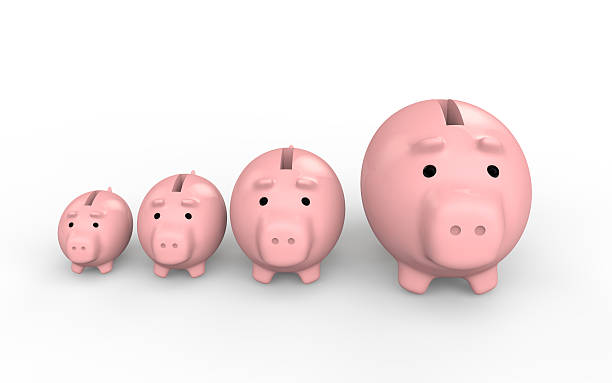 istock 3d piggy banks increasing size 492674044
