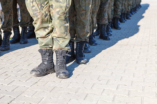 istock Soldiers standing in a row 492674546
