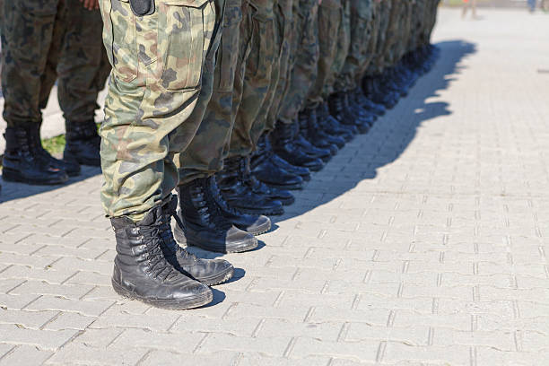 istock Soldiers standing in a row 492674784