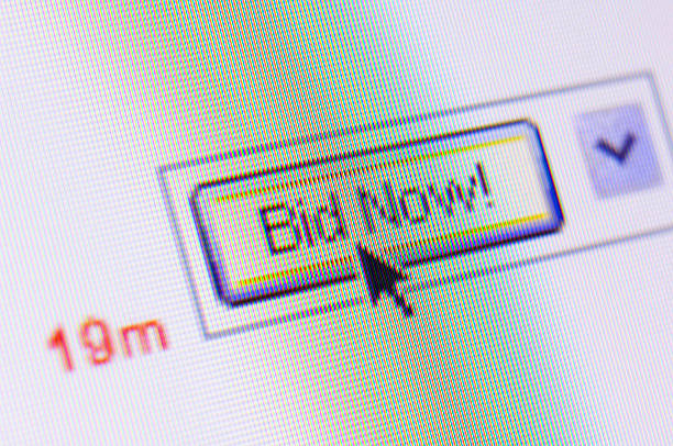 istock Place Bid internet auction computer monitor 492674806