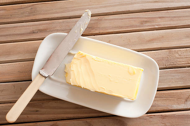 Pat świeżego farm Masło na danie – zdjęcie