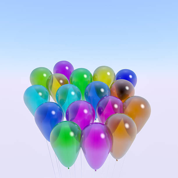 Bunch of Transparent Balloons stock photo