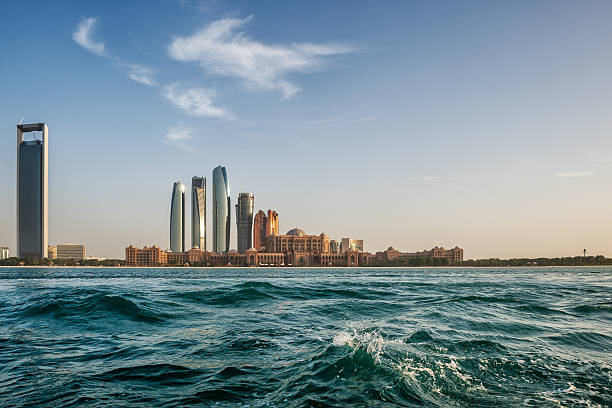 istock Waves and skyscrapers in Abu Dhabi 492677256