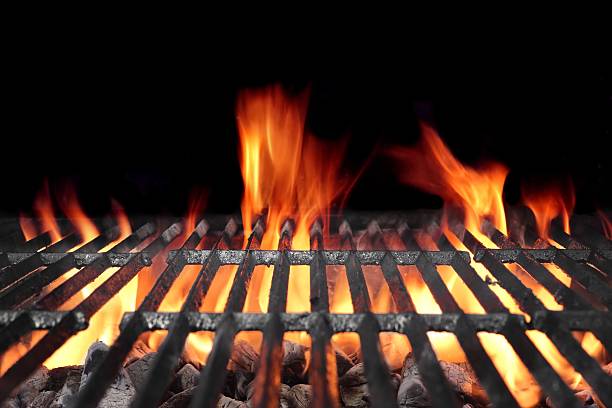 istock Hot Barbecue Charcoal Grill With Bright Flames 492678220