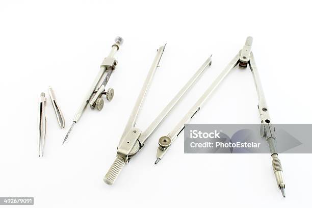 Compass Technical Drawing Instrument Stock Photo - Download Image Now - Abstract, Architect, Art And Craft