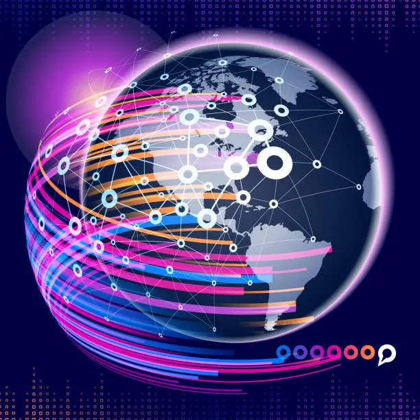 Vector illustration of Global communications