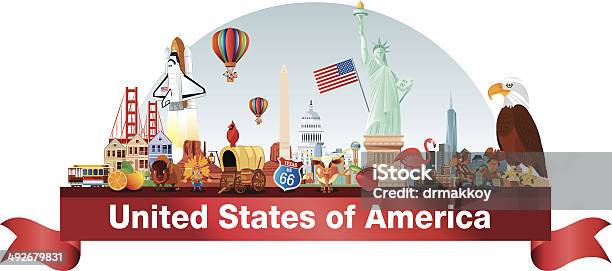 Usa Panorama Stock Illustration - Download Image Now - USA, Urban Skyline, Chicago - Illinois