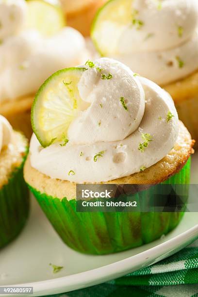Homemade Margarita Cupcakes With Frosting Stock Photo - Download Image Now - Alcohol - Drink, Baked, Buttercream